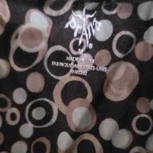 Prana Black and Brown Circle Pattern Top